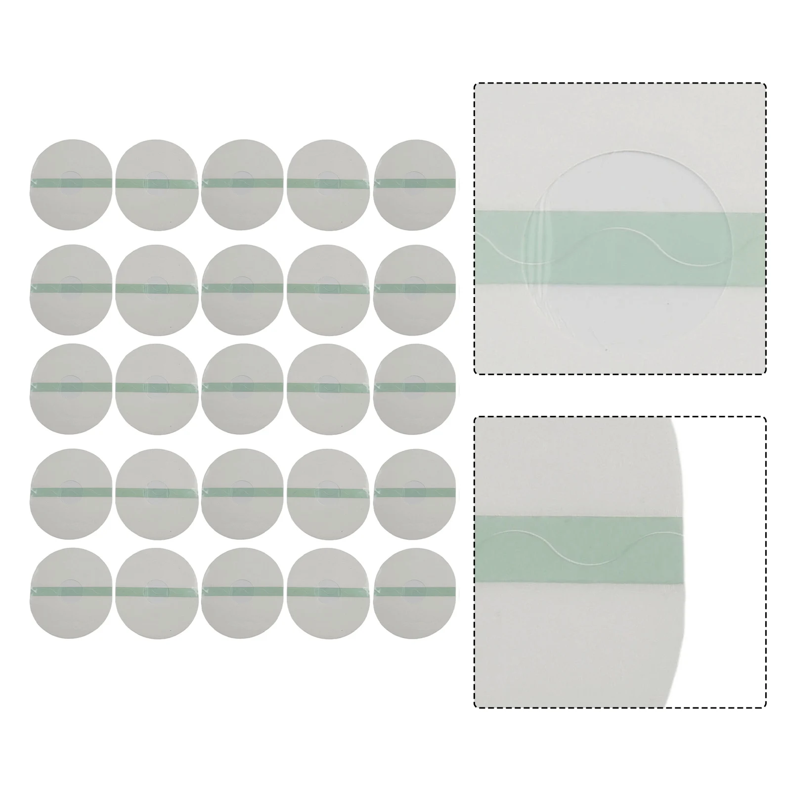 25Pcs Freestyle Adhesive Patch Oval Transparent Bandag 4 1/2\