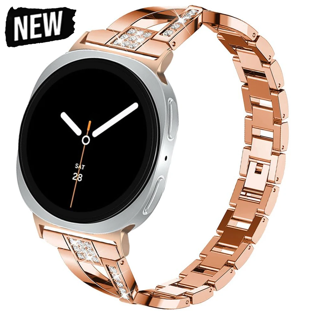 

Diamond Band For Samsung Galaxy Watch 8 40mm 44mm Metal Band Women Bracelet For Samsung Galaxy 8 Classic 46mm Replacement Strap