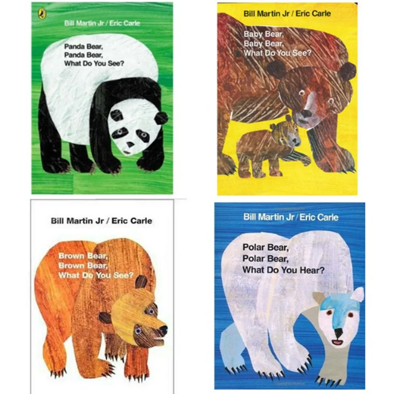 Educational English Picture Book Bear Set Learning Story Book For Baby Kids Children Gifts Bedtime Story