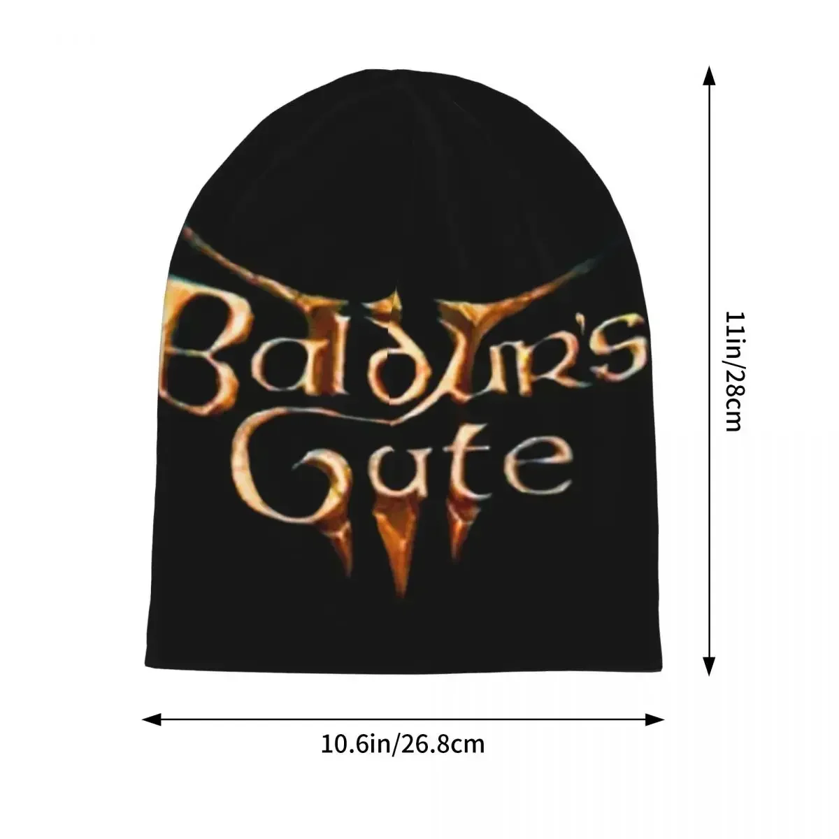 Baldurs Gate 3 Warm Knitted Cap Hip Hop Bonnet Hat Autumn Winter Outdoor Beanies Hats for Unisex Adult