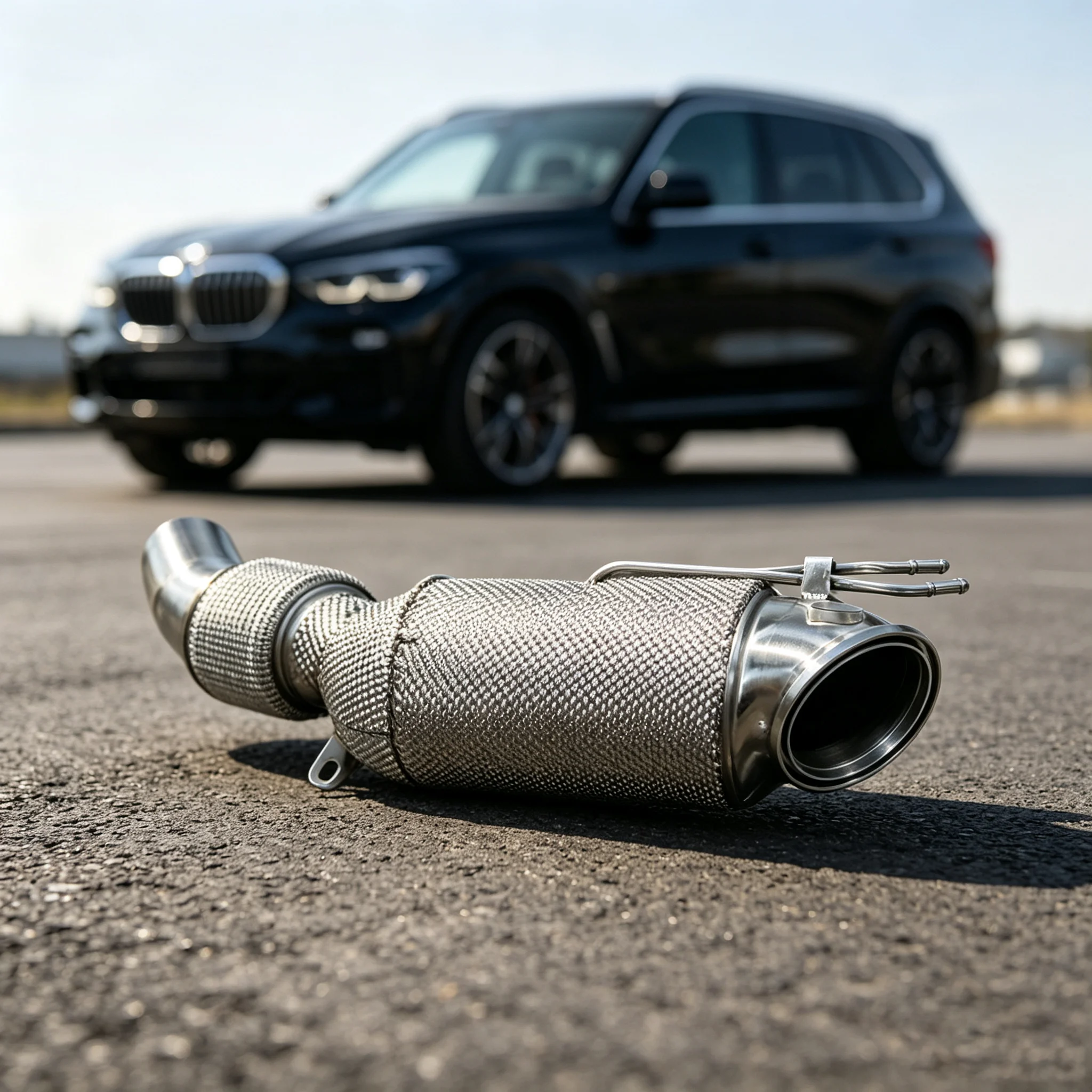 High Performance Racing Exhaust Downpipe Header Thermal Insulated Stainless Steel For BMW X5 xDrive50e 530i G60 2.0T 2024+