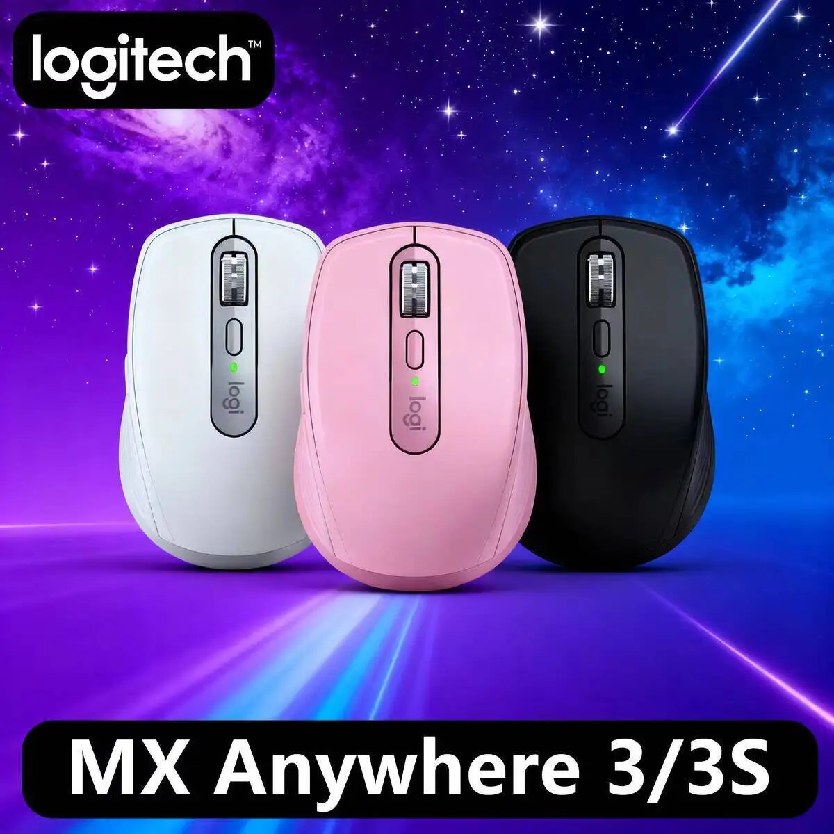 

MX Anywhere 3S Ergonomic Wireless Mouse – 8K DPI, MagSpeed Scroll, 6 Buttons, Logi Flow Technology
