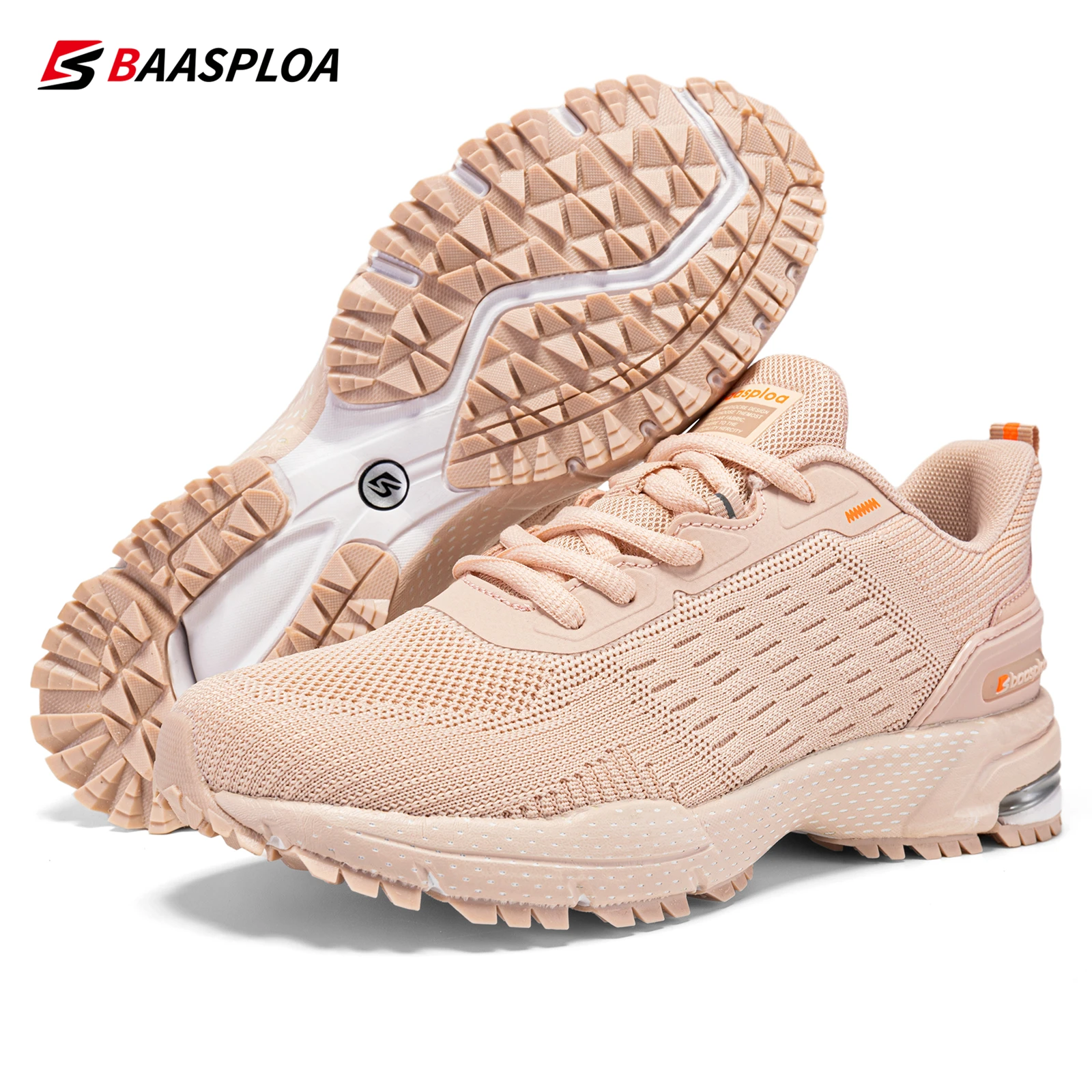 Baasploa-Zapatillas de correr con superficie de malla para mujer, zapatos cómodos, antideslizantes, transpirables, para caminar al aire libre