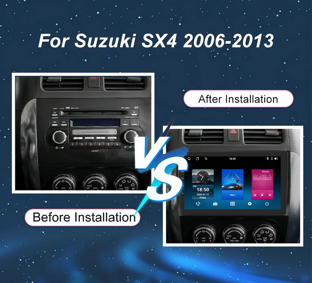 Android 15 Car Radio Stereo For Suzuki SX4 2006 - 2014 For Fiat Sedici 189 2005 - 2014 Auto Multimedia Player Navigation Carplay