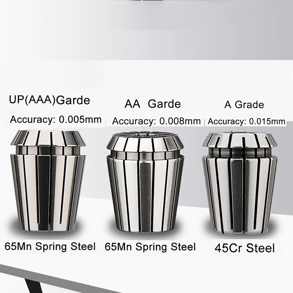 Accuracy 0.015/0.008/0.005 A/AA/UP ER Chuck ToolHolder ER11 Spring Steel Collet CNC Engraving Machine Milling Lathe Tool