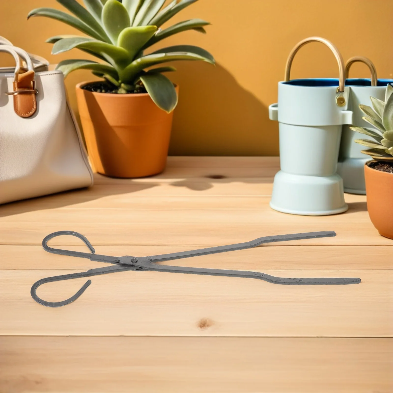 ملقط منتزع من الحديد شديد التحمل من الخشب والحطب والفحم والفحم في الأماكن المغلقة والخارجية ومقابض مريحة وقبضة مريحة #6