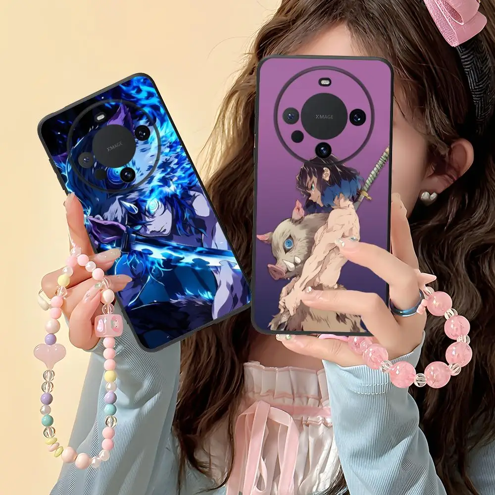 حافظة هاتف Demon Slayer Inosuke لهاتف Huawei Mate 60 50 40 30 20 10 Pro Plus Lite E 5G طباعة ملونة واقية فاخرة جميلة