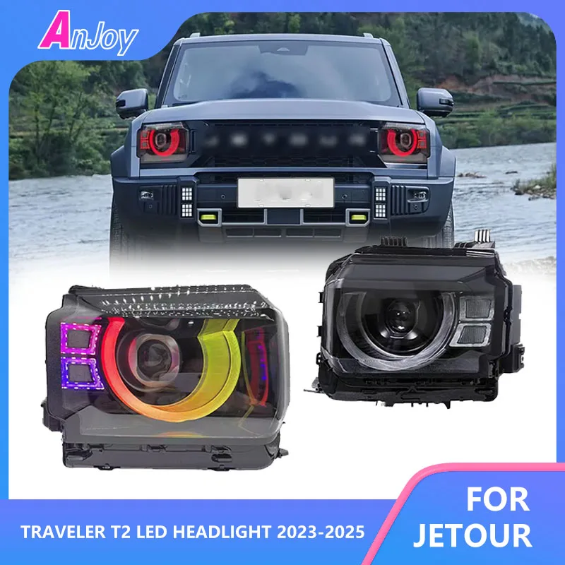 Upgrade New For Jetour Traveler T2 Led Headlight 2023-2025 LED DRL Dynamic Turn Signal Auto Accessories
