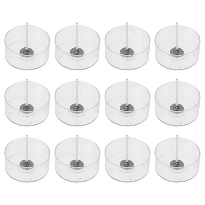 10 Sets Sold Heat-Resistant Heart Empty Tealight Candle Cups Holders Candle Containers Mold DIY Candle Making Party Decor