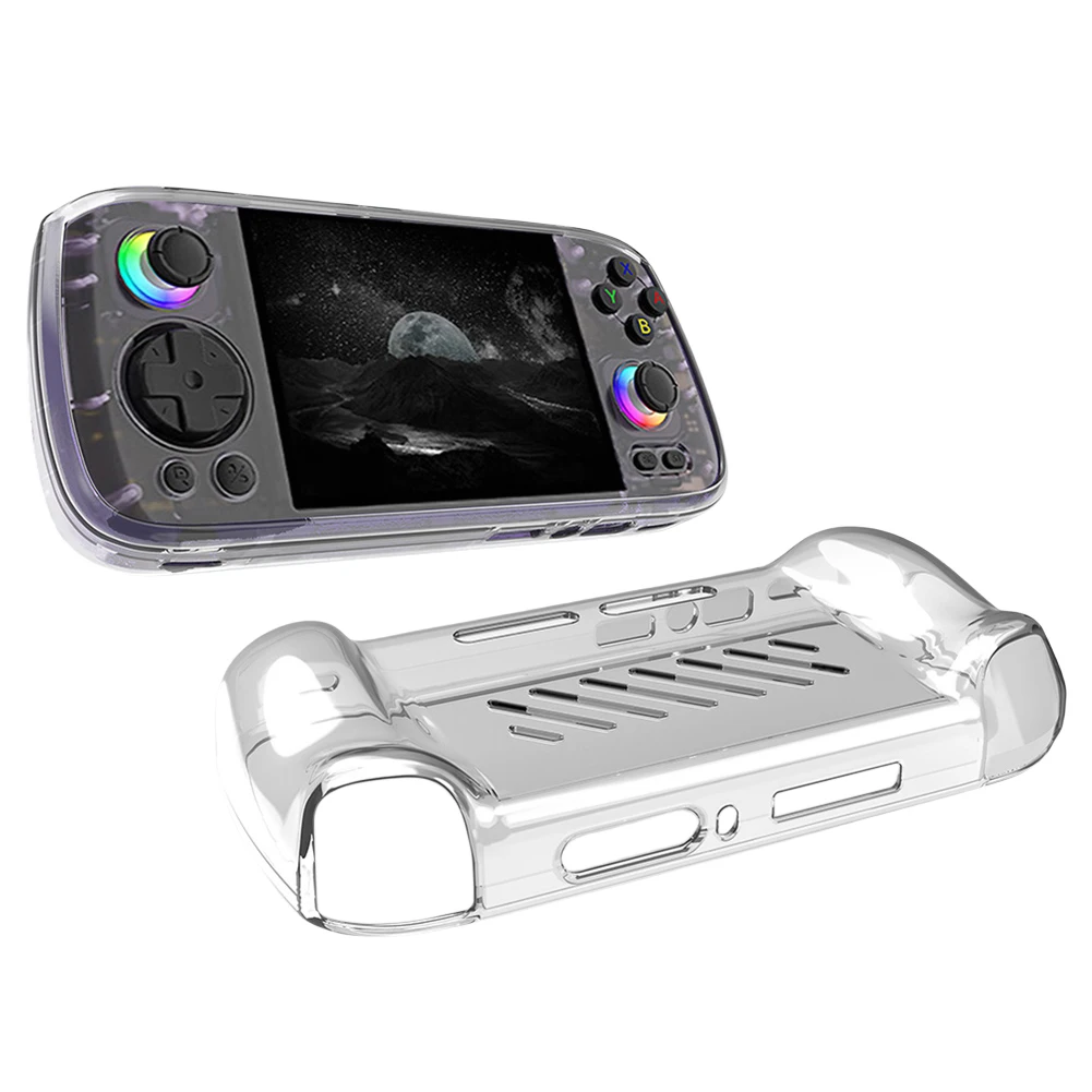 

Protective Case Anti-slip TPU Transparent TPU Protective Cover Protector Shell Sleeve for ANBERNIC RG406H Handheld Game Console