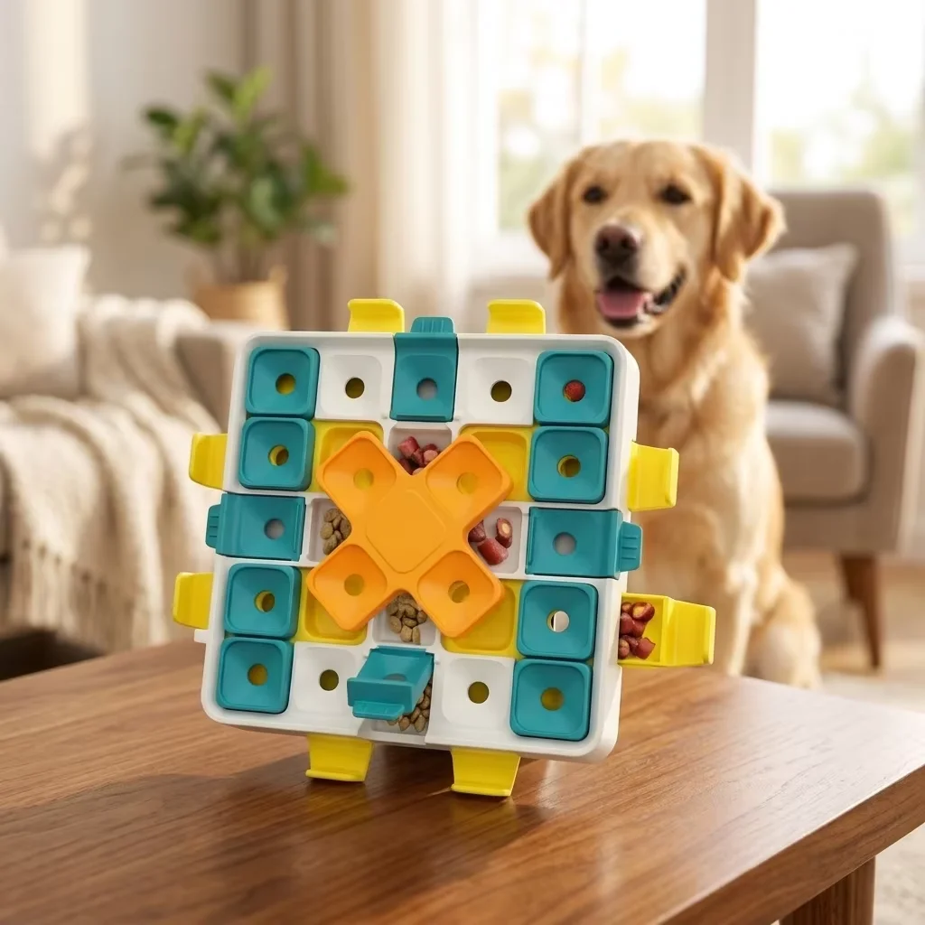 Modern Cute Educational Dog Puzzle Feeder Toy-Eco-Friendly Material Hidden Food Training Sniffing Exercise Boredom Buster