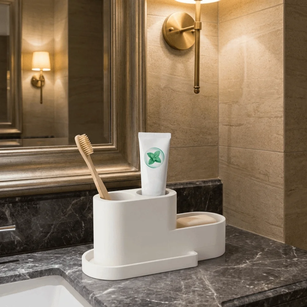Toothbrush Detachable Toothbrush Holder Multi-Purpose Multi-functional Storage Rack Compact Easy Clean Toothpaste Rack Bathroom