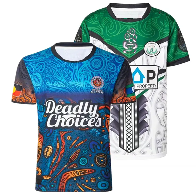 2025 INDIGENOUS / MAORI ALL STARS  Rugby Jersey - Mens Size:S-5XL（Print Name Number）Top Quality