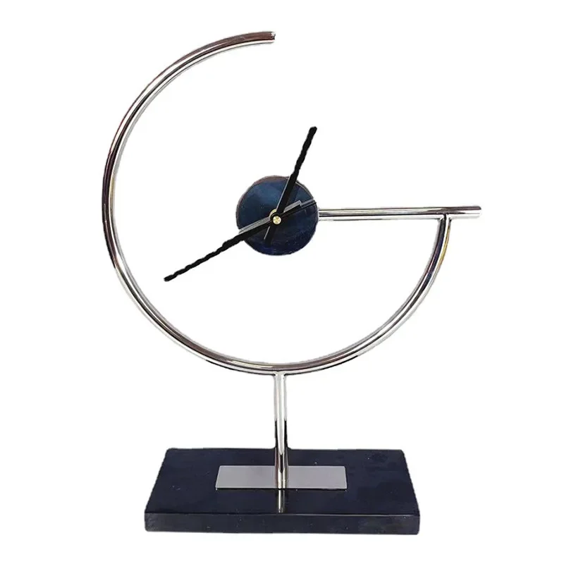 

Light Luxury Table Clock Decoration Indoor Household Soft Decoration Bedroom Desktop Clock Creative Decoration