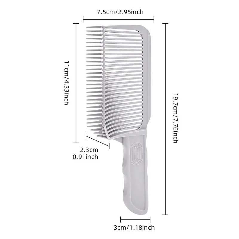 Fading Comb Professional Barber Clipper Blending Flat Top Hair Cutting Comb For Men Heat Resistant Fade Brush