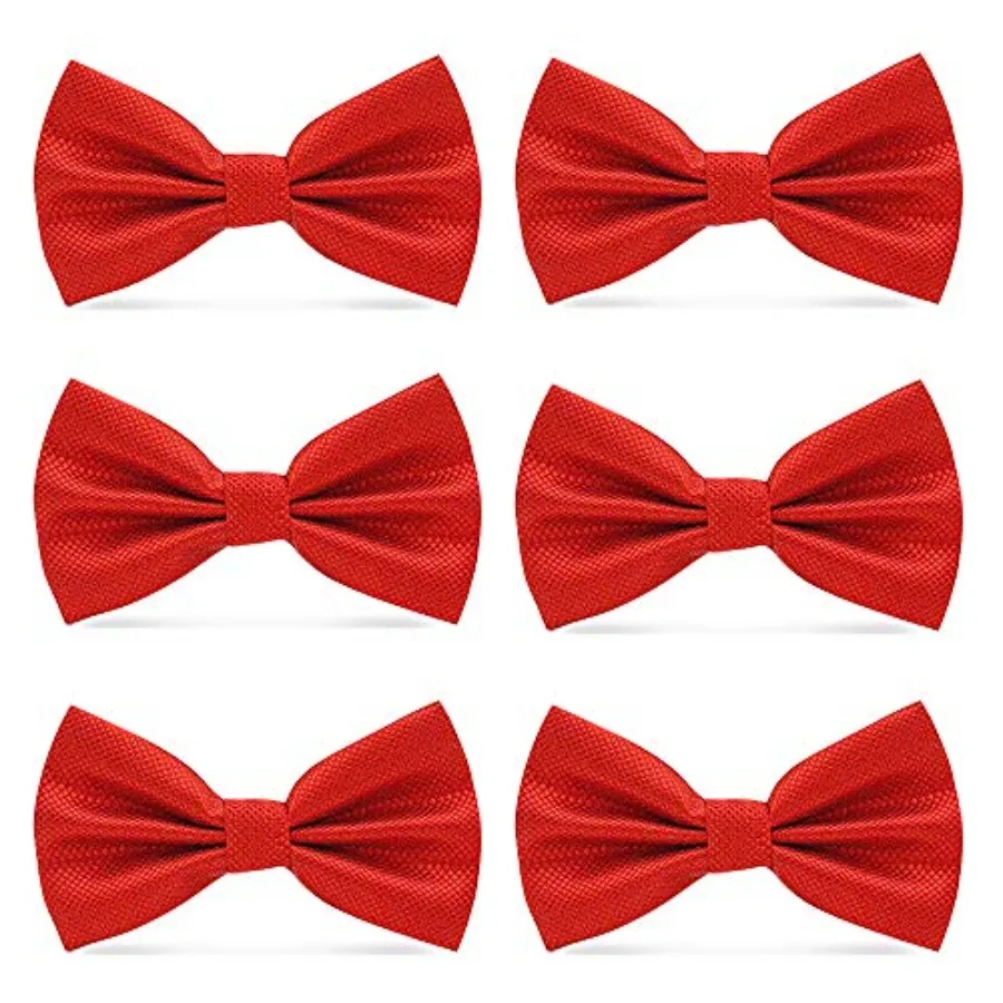 Men's Pre-Tied Satin Bow Ties Pack