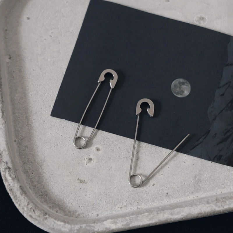 Pendientes colgantes de Clip de papel para mujer y niña, aretes creativos de estilo Punk, Hip Hop, joyería