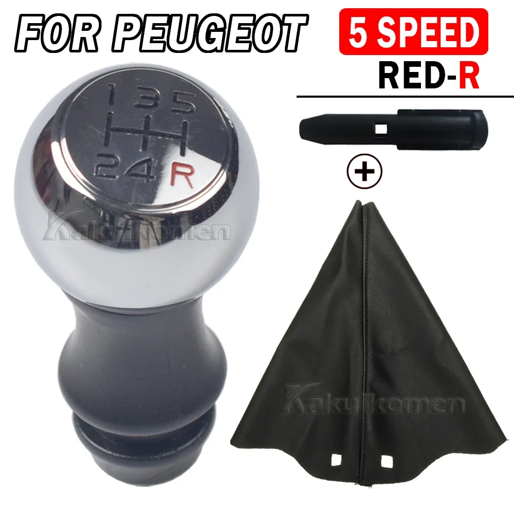 Gear Shift Knob Sports Lever 5 6 Speed For Peugeot 106 206 306 406 107 207 307 407 301 308 2008 3008 1007 Citroen C2 C3 C4