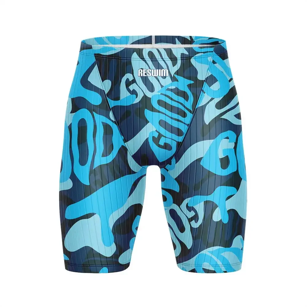 Mens Surf Swimsuit Shorts Jammers Beach Tights Trunks Swimming Printing Swimwear Endurance Athletic Sports Surfing Diving Trunks