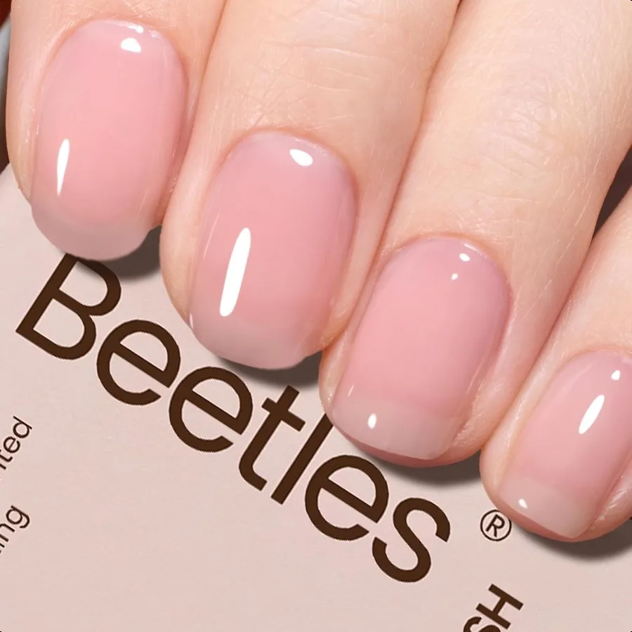 

Beetles Nude Pink Gel Nail Polish 15ml Neutral Sheer Pink Jelly Gel Polish Translucent Effect Nail Concealer Spring Summer Colo