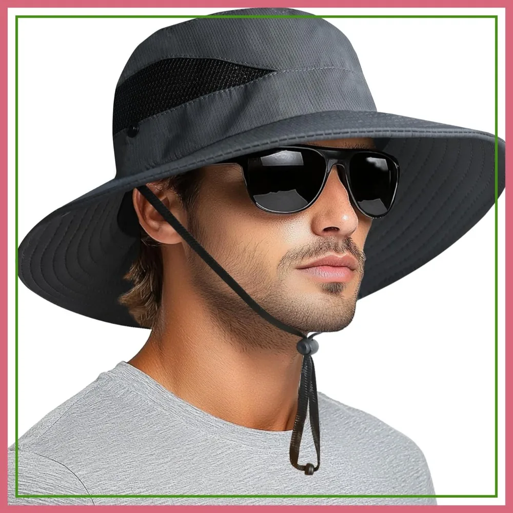 

Wide Brim Bucket Hat UPF 50+ Sun Hat for Men Women Outdoor Beach Hiking Fishing
