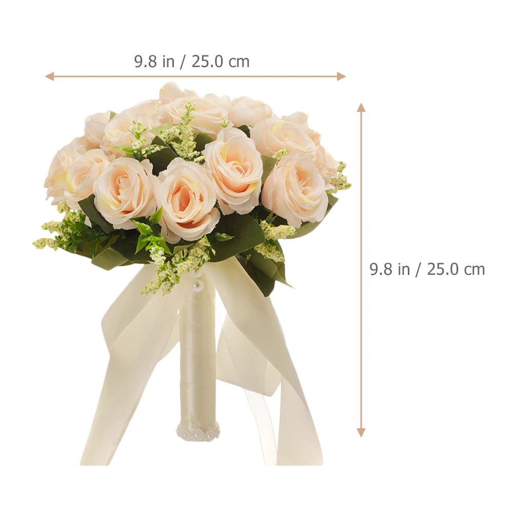 

Bridal Wedding Bouquet Artificial Rose Flower Bridesmaid Handheld Bouquets Party Anniversary Decoration
