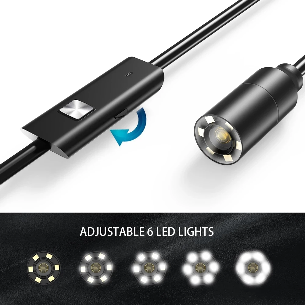 14.2Mm Autofocus Endoscoop Camera 5.0MP IP68 Waterdichte Lens HD1944P 3 In 1 Voor Type-C/Android/Pc Borescope Check Auto