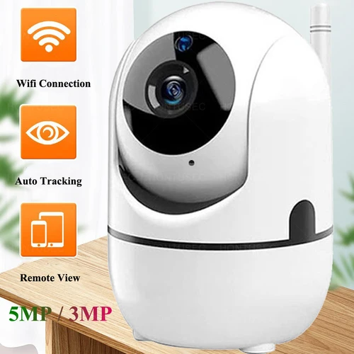 Imagen 1 del producto ICSEE APP cámara PTZ de 5MP cámaras de vigilancia inteligentes para el hogar cámara de seguridad de visión nocturna IR Audio bidireccional cámara Wifi de seguimiento automático