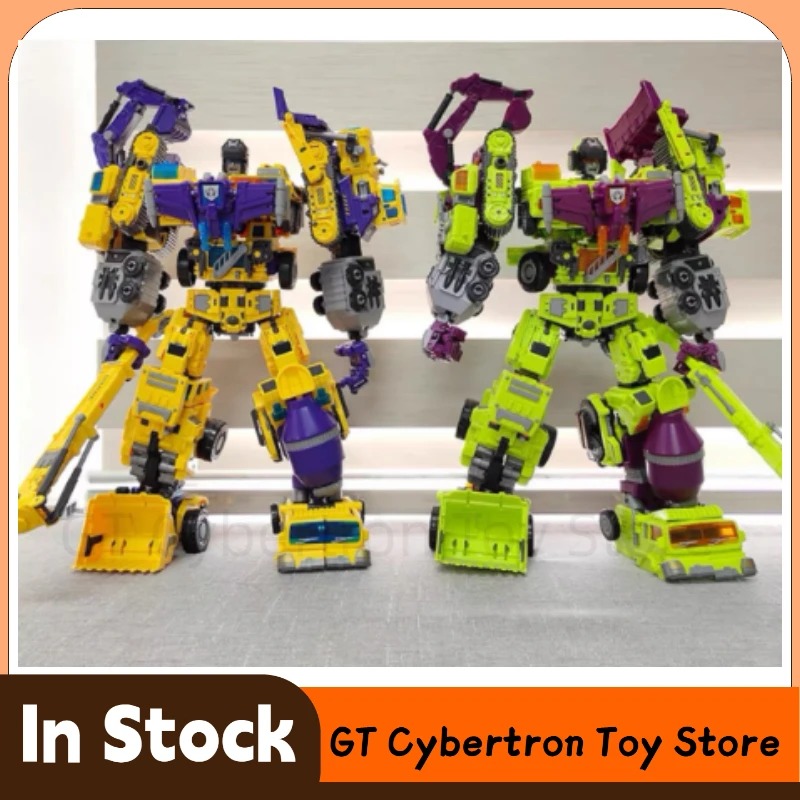 

【 in Stock NOW 】 NBK Hercules GT Construction Vehicle Yellow Green Set Crane Bulldozer Mixing 6-in-1 Gift Box