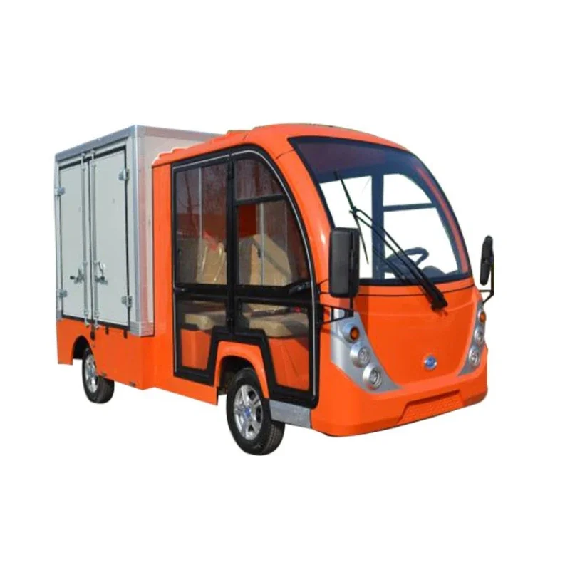 Cargo box electric truck with a battery life of 100 kilometers four-wheeled truck