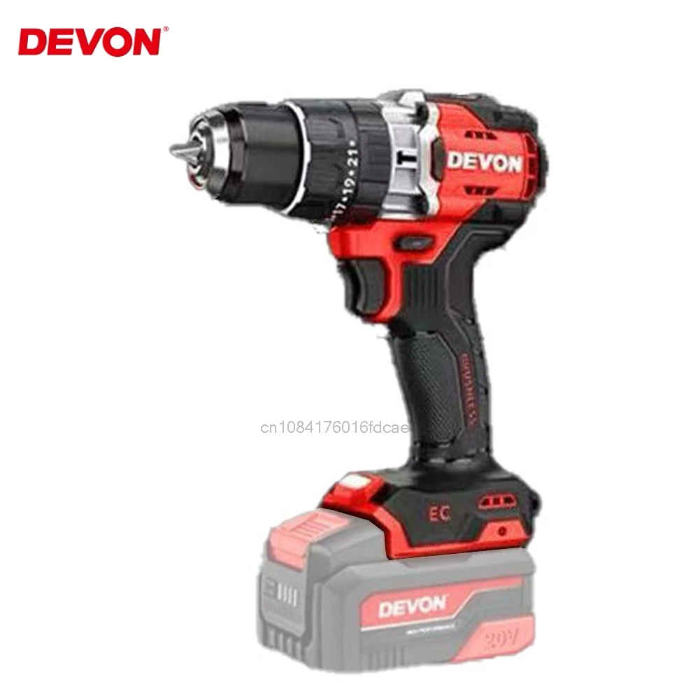 DEVON 5223 مثقاب كهربائي لاسلكي عالي التحمل 20 فولت Max170Nm 3000 دورة في الدقيقة Imapct 41600ipm 2 سرعة بطارية مرنة عالمية قابلة للتعديل
