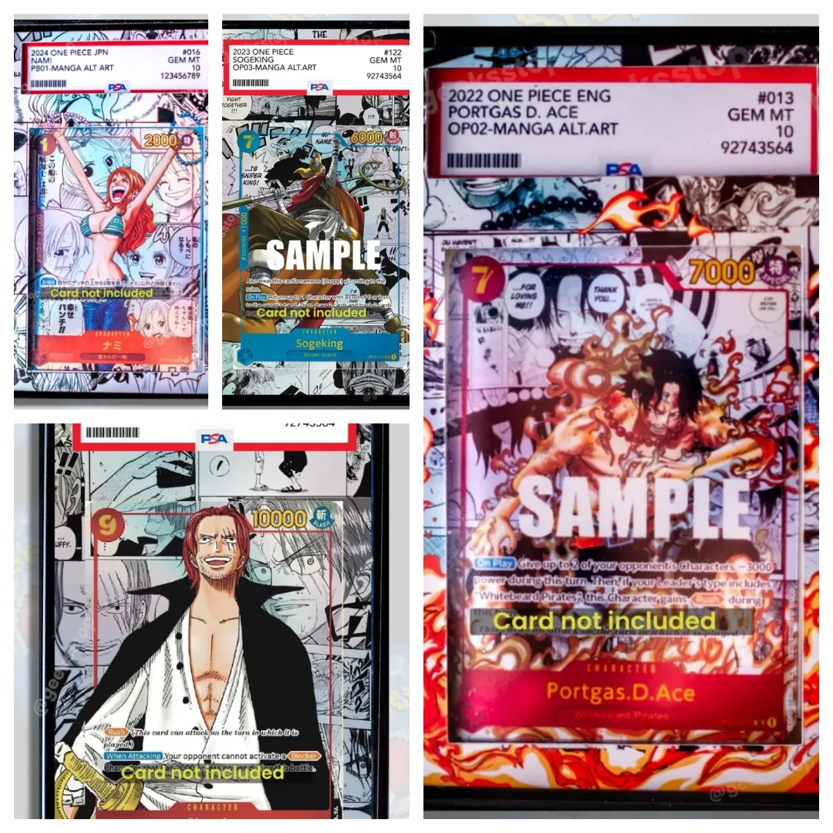 

Acrylic PSA Display Case for One Piece Nami Usopp Anime Game Collection Expand Art Gifts Self Made Acrylic Protective Case Toys