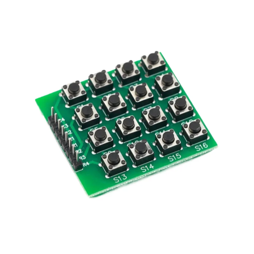 16 Key 4x4 Matrix Keypad Module Tactile Switch Microcontroller External Keyboard 5Pcs for DIY