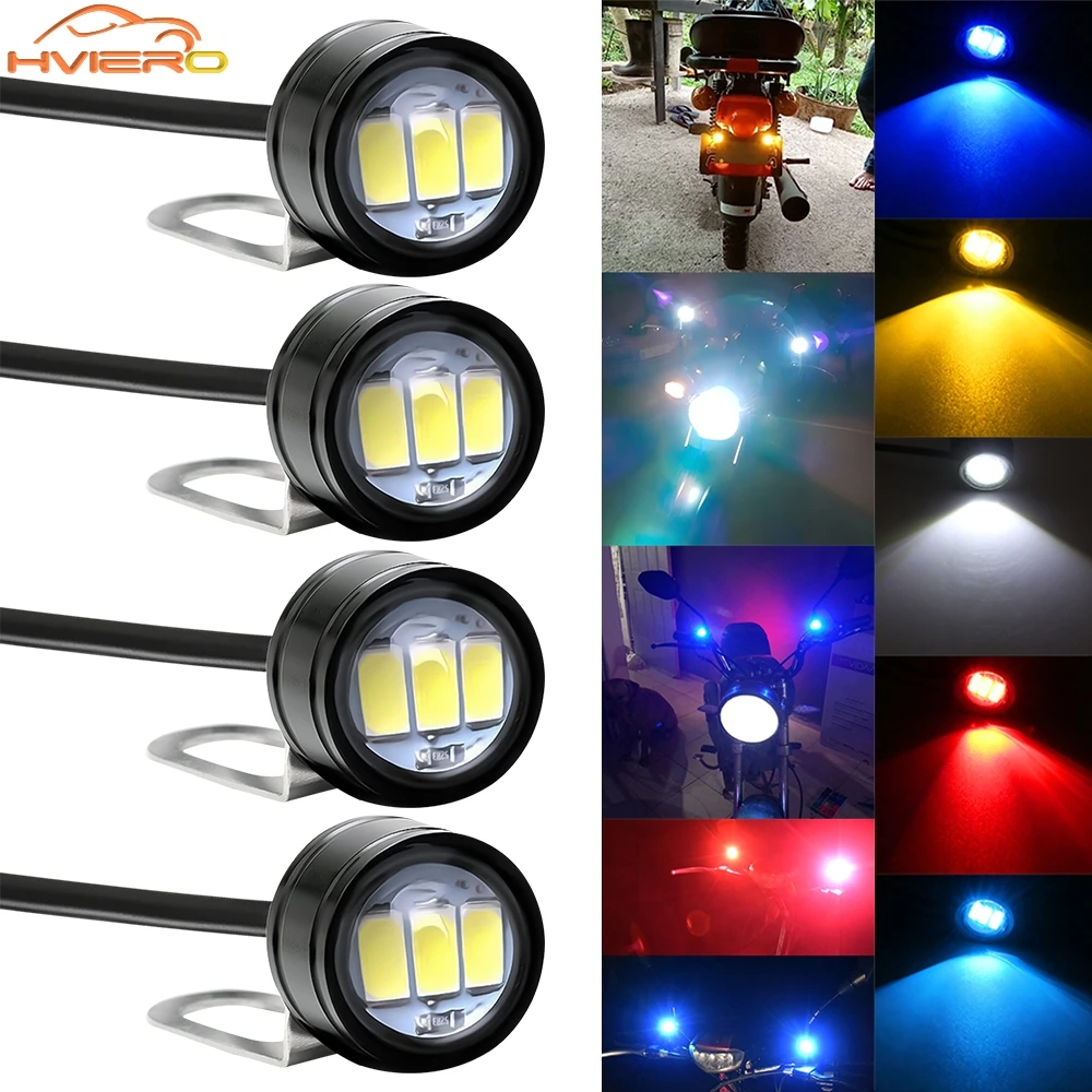 2/4Pcs Car Motorcycle Eagle Eye Mirror Light DRL Backup Bulb Super Bright Headlamp Led Auto Turn Signal Parking Brake Tail Lamp
