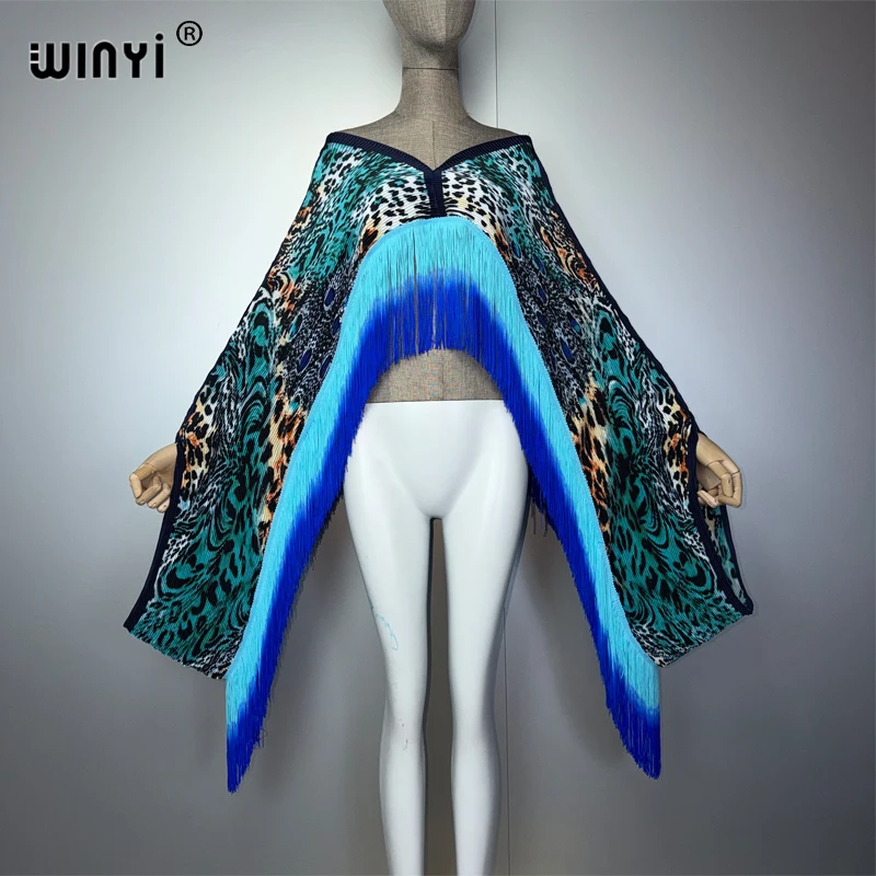 WINYI Summer Pleated Fringed Elastic slim dress Women crumple Design Loose boho robe holiday evening dress abaya dubai luxury
