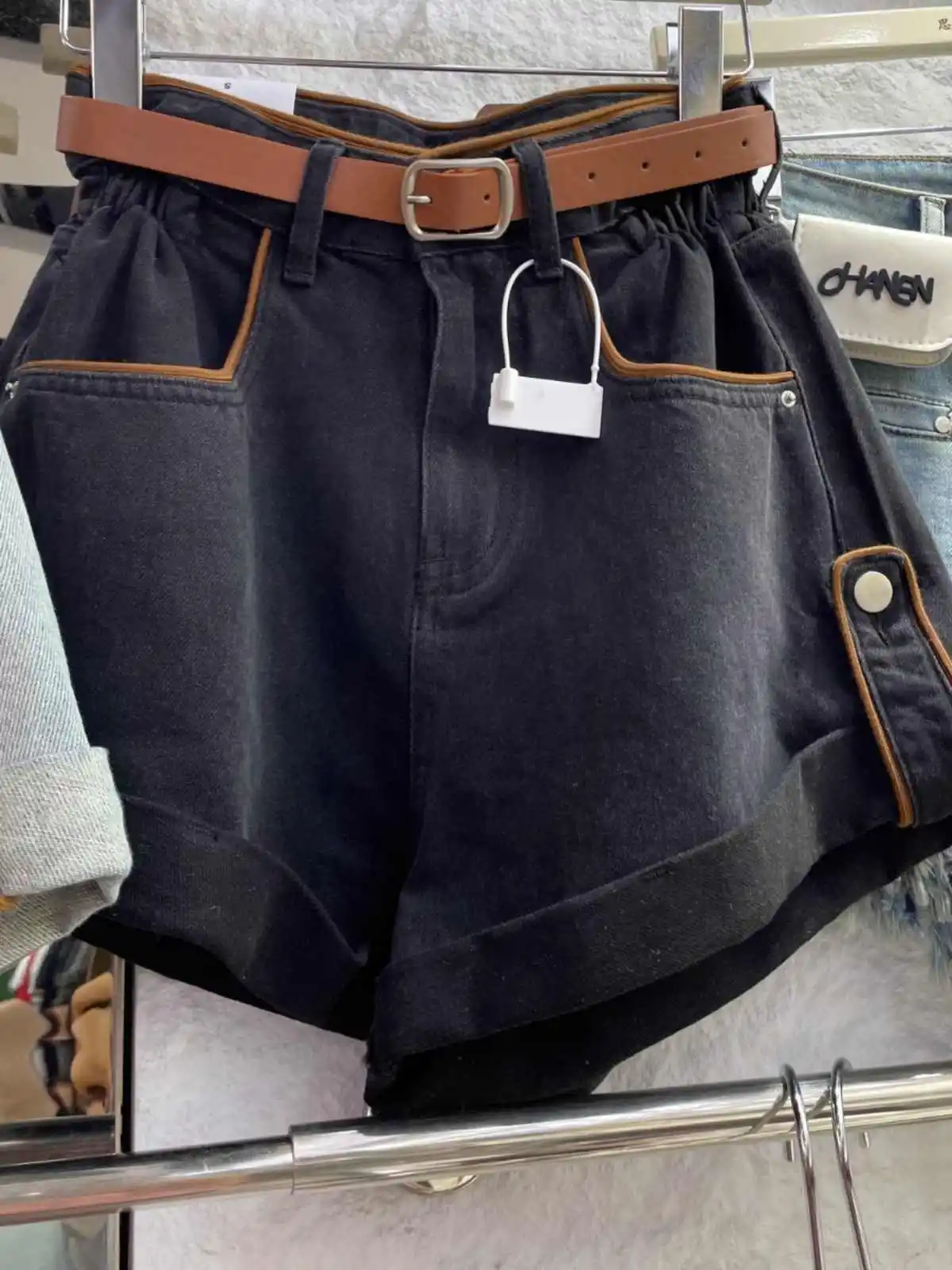 Women's Light Blue Y2k Denim Shorts Vintage Harajuku Hot Jean Shorts Aesthetic High Waist Mini Short Pants 2000s Clothes Summer