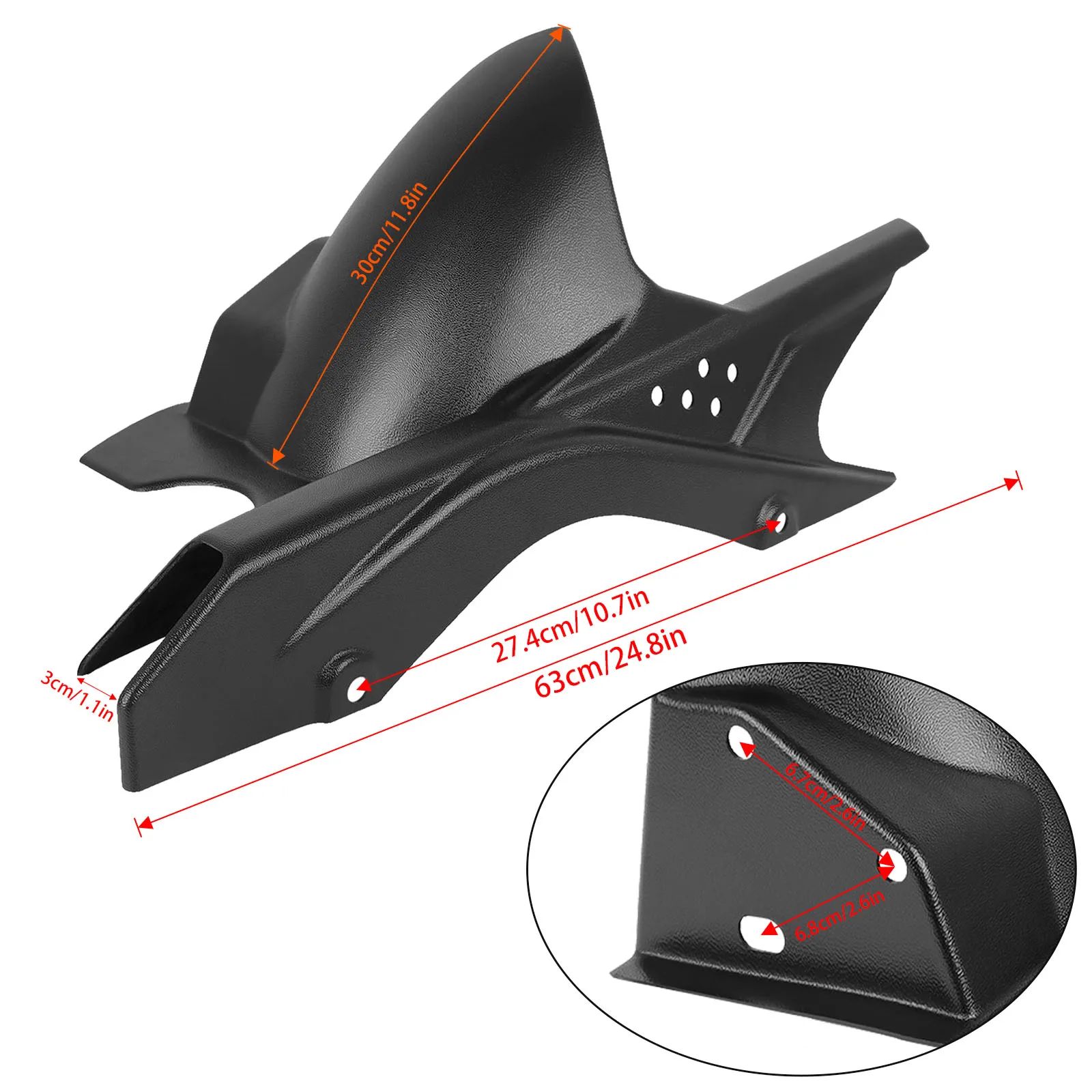 For YAMAHA MT-03 MT03 2016-2026 YZFR3 YZF-R3 2015-2026 Rear Wheel Hugger Fender Splash Guard Mudguard Protection MT YZF 03