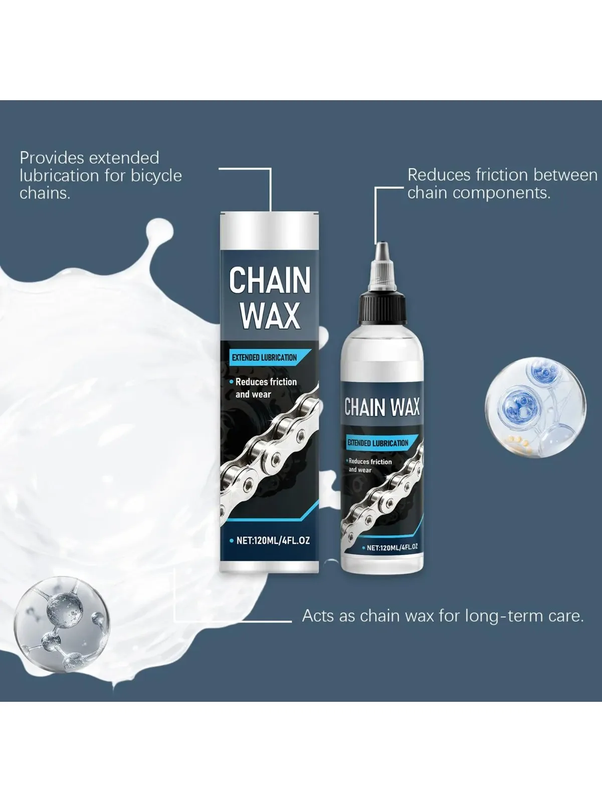 AliExpress NONE 120ml Bike Chain Lube Wax Based Bicycle Lubricant for MTB Works in Dry/Wet Conditions Motorcycle Chain Cleaner Maintenance