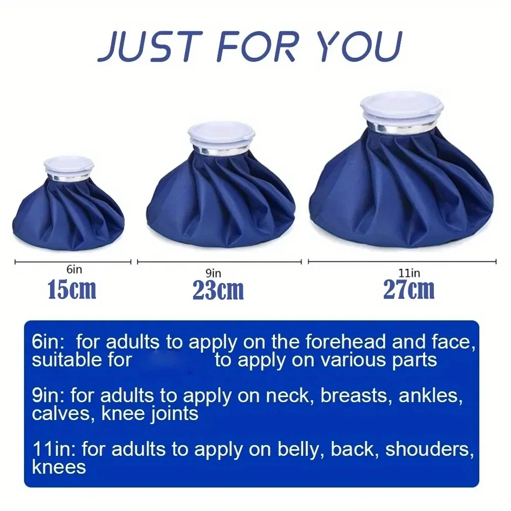 Sac de glace réutilisable chaud et froid, support élastique respirant, rond, sac de glace [6 po, 9 po et 11 po], thérapie chaude, 50-60 ℃