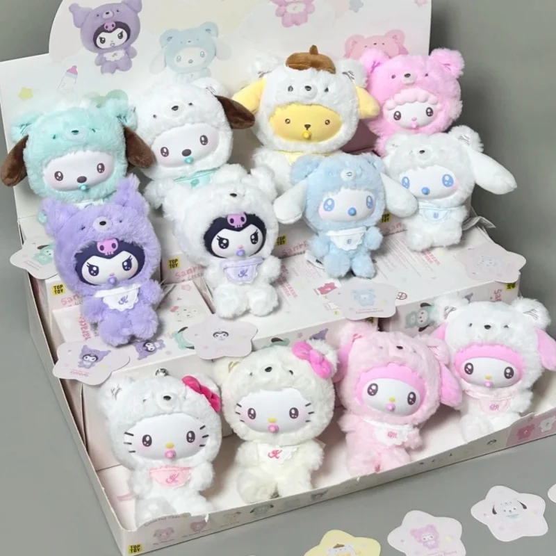 

Sanrio Characters Genuine Little Bear Planet Series Vinyl Plush Pendant Blind Box Bag Charm Doll Mystery Box Birthday Gift Toys