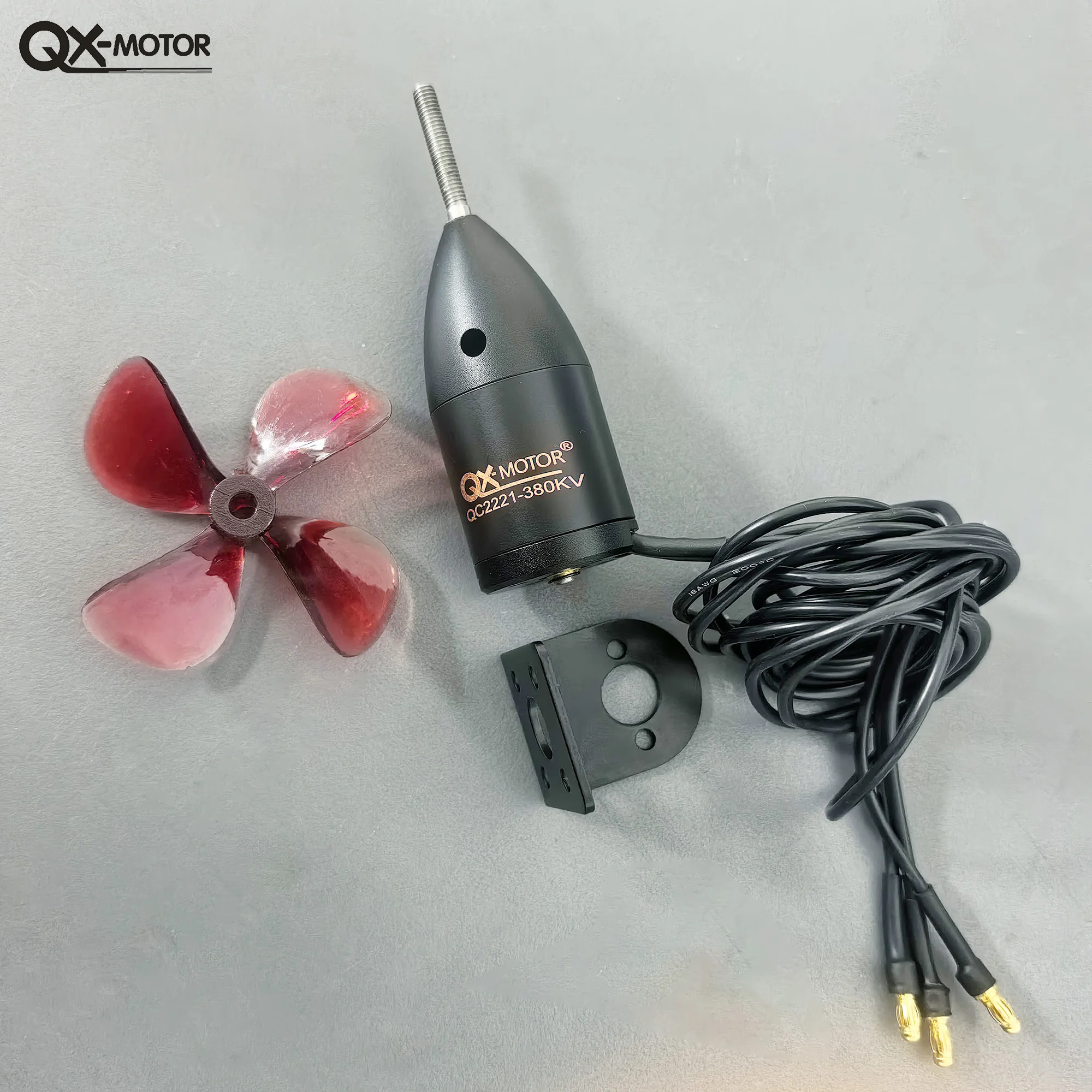 

QX-Motor QC2221 Underwater Propulsionr CW/CCW 380/550KV 6S Brushless Motor Waterproof for RC Fishing Bait Boat Mode