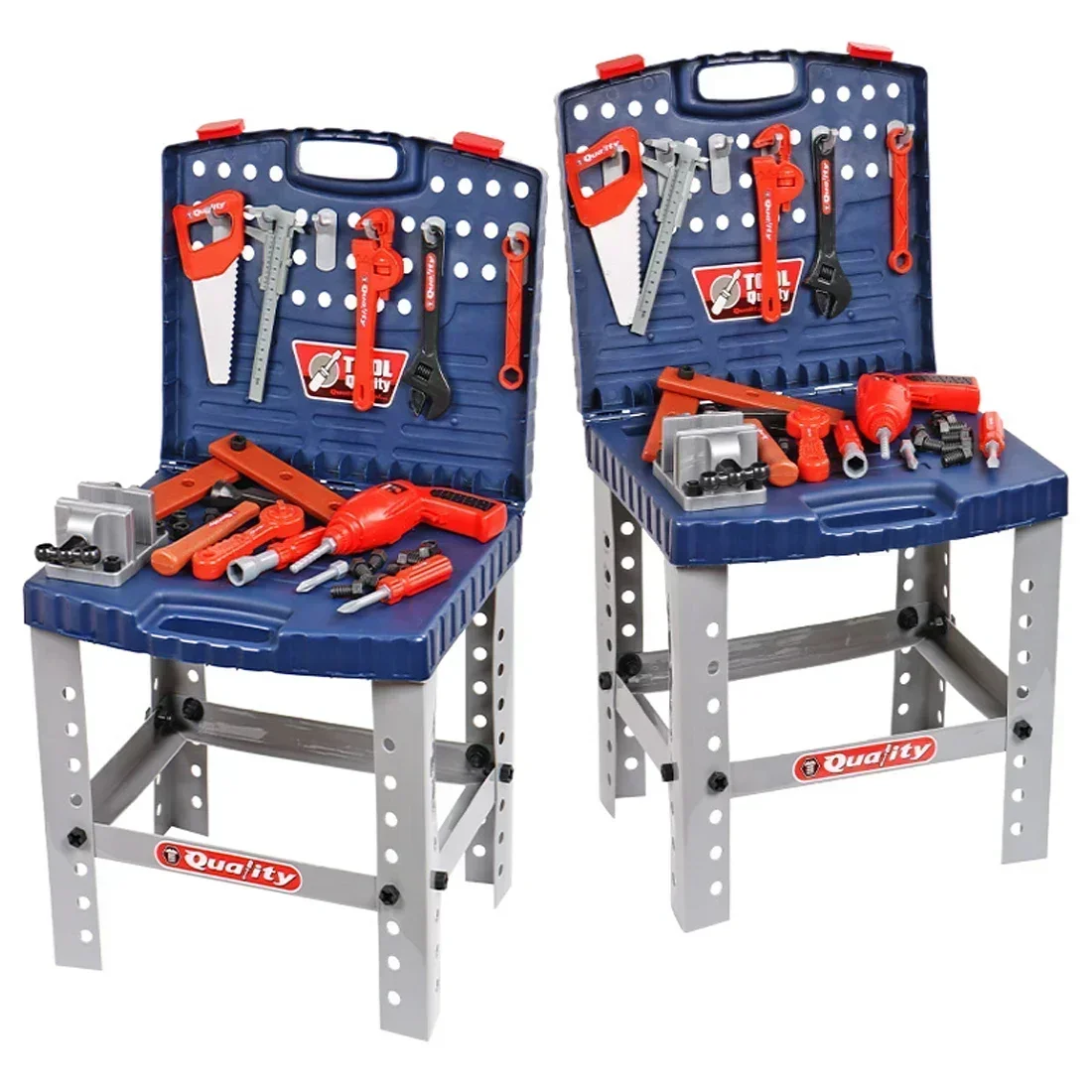 67 teile/satz Tragbare Toolbox Werkzeug Stehen Werkzeug tisch Pädagogisches Intelligenz Spielzeug Elektrische Wartung Werkzeug Reparatur Kit spielzeug kinder geschenk