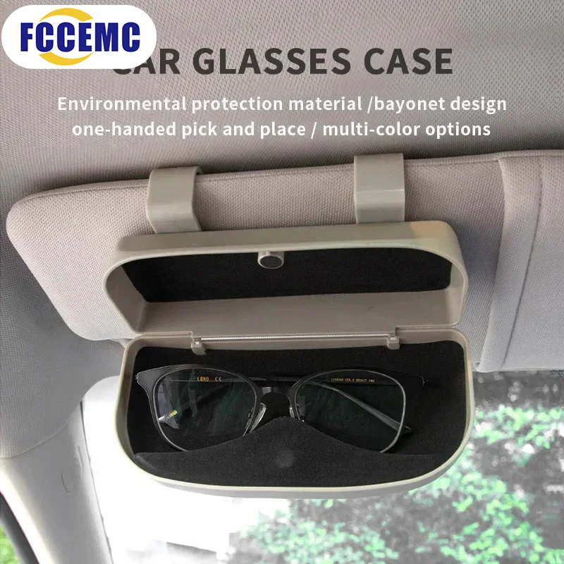 Car Sun Visor Glasses Frame Magnetic Band Clip Multifunctional Sun Visor Glasses Case Portable Sunglasses Holder Car Universal