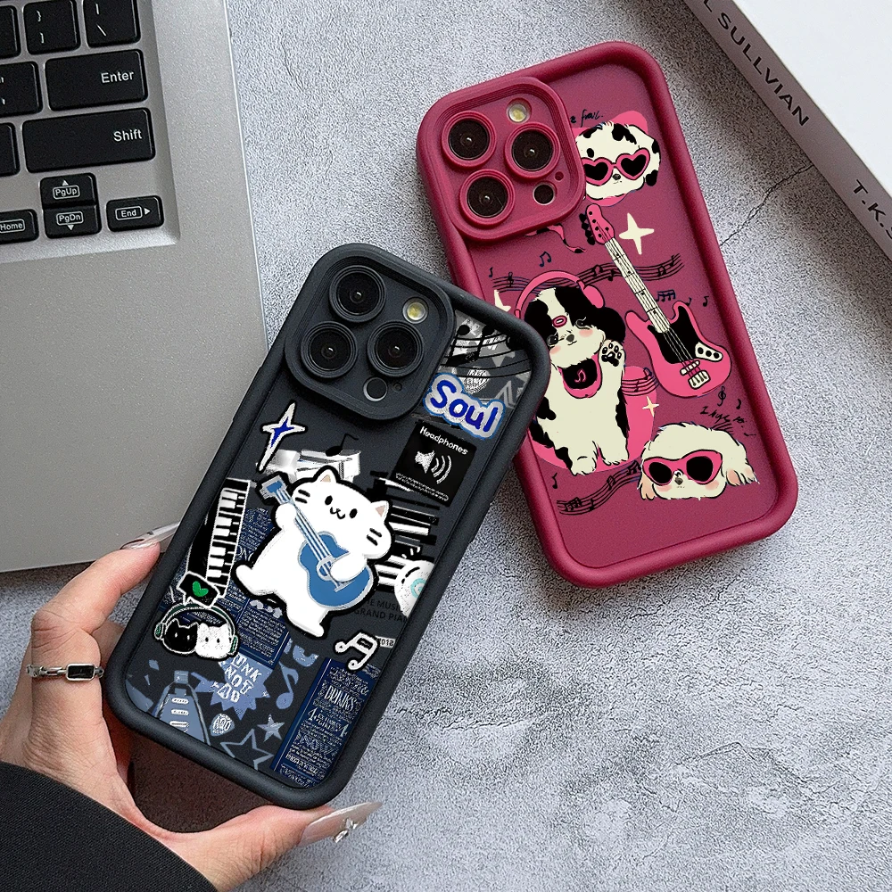 かわいい犬猫柄の音楽柄スマホケース、Oppo Reno 15 - Oppo Reno 12 のレビューと価格