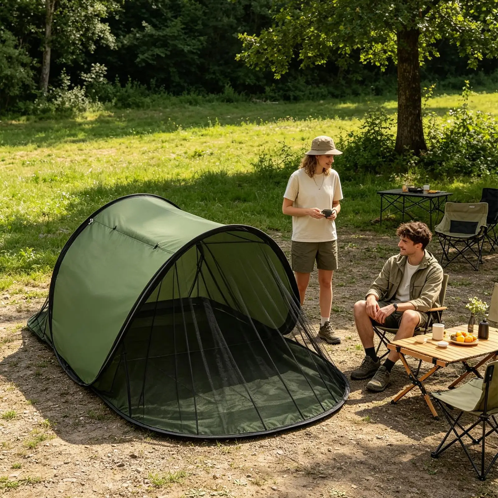 

Mesh Tent Pop-Up Boat-Shaped Portable Folding Camp And-thrown Outdoor Tent For Outside Outdoor Camping Picnic Beach Lawn Garden