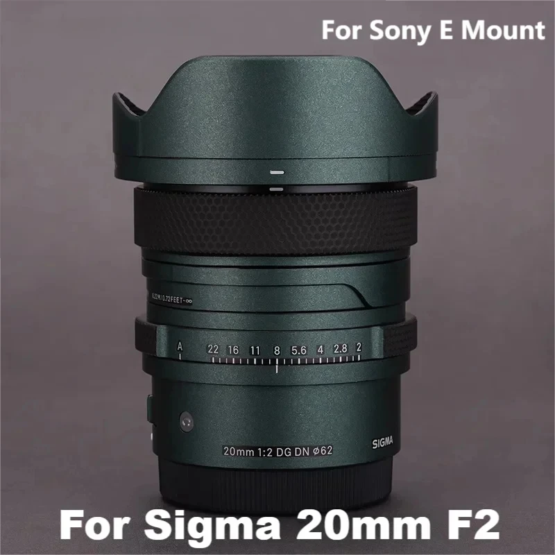 For Sigma 20mm F2 DG DN Decal Skin Vinyl Wrap Film CameraLens Body Protective Sticker Coat 20 F/2 Contemporary For Sony E Mount