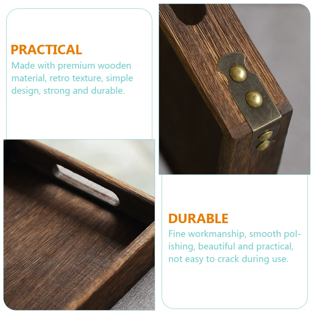 

Wooden Serving Tray Coffee Table Large Platter Smooth Polished Birthday Party Decor Serving Tray Trays for Coffee Table