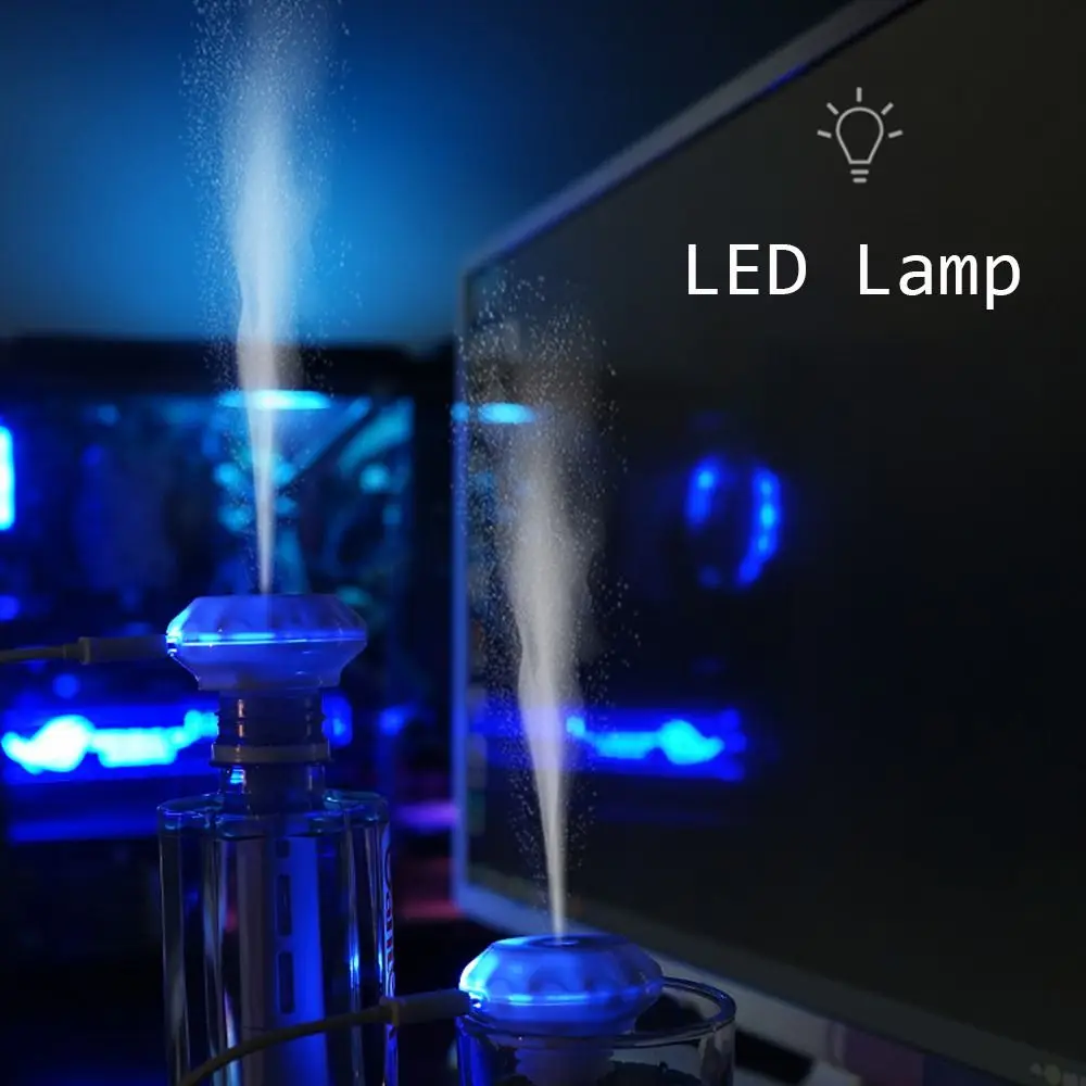 Portable Ultrasonic USB Air Humidifier LED Lamp Romantic Light Essential Oil Diffuser ABS Anion Car Purifier Home