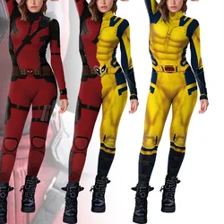 Women Sperhero Wolverine Deadpool Cosplay Jumpsuit  Halloween Zenti James Howlett Party Bodysuit Wolverine Cosplay Costume