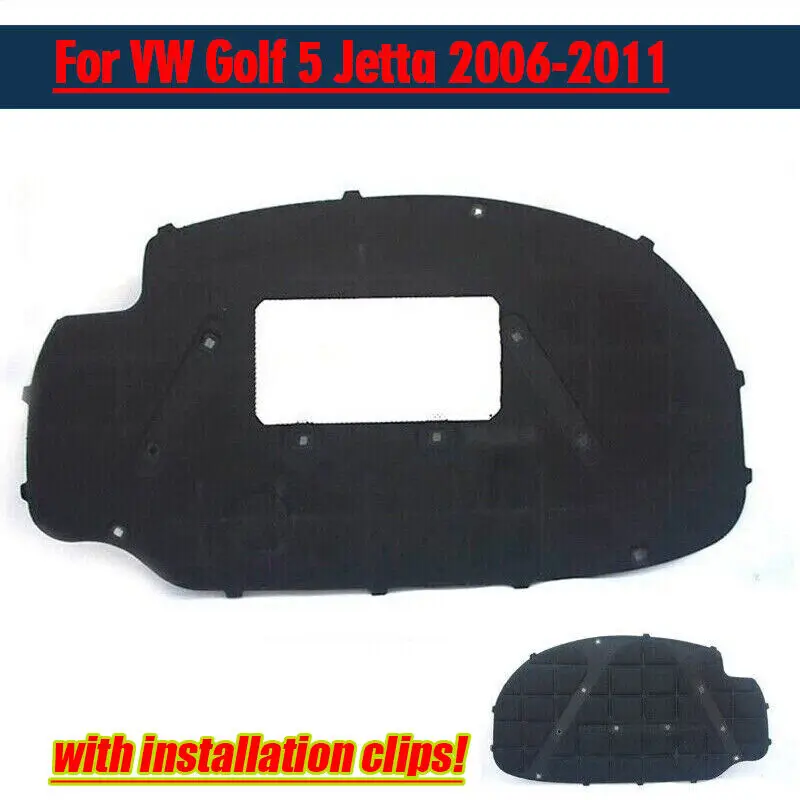 

Car Hood Engine Sound Insulation Pad Heat Shield For VW Golf 5 Jetta 2006-2011